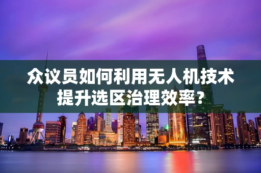 众议员如何利用无人机技术提升选区治理效率？