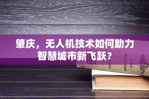 肇庆，无人机技术如何助力智慧城市新飞跃？