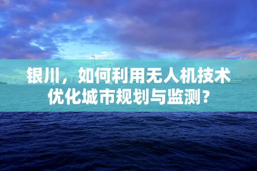 银川，如何利用无人机技术优化城市规划与监测？